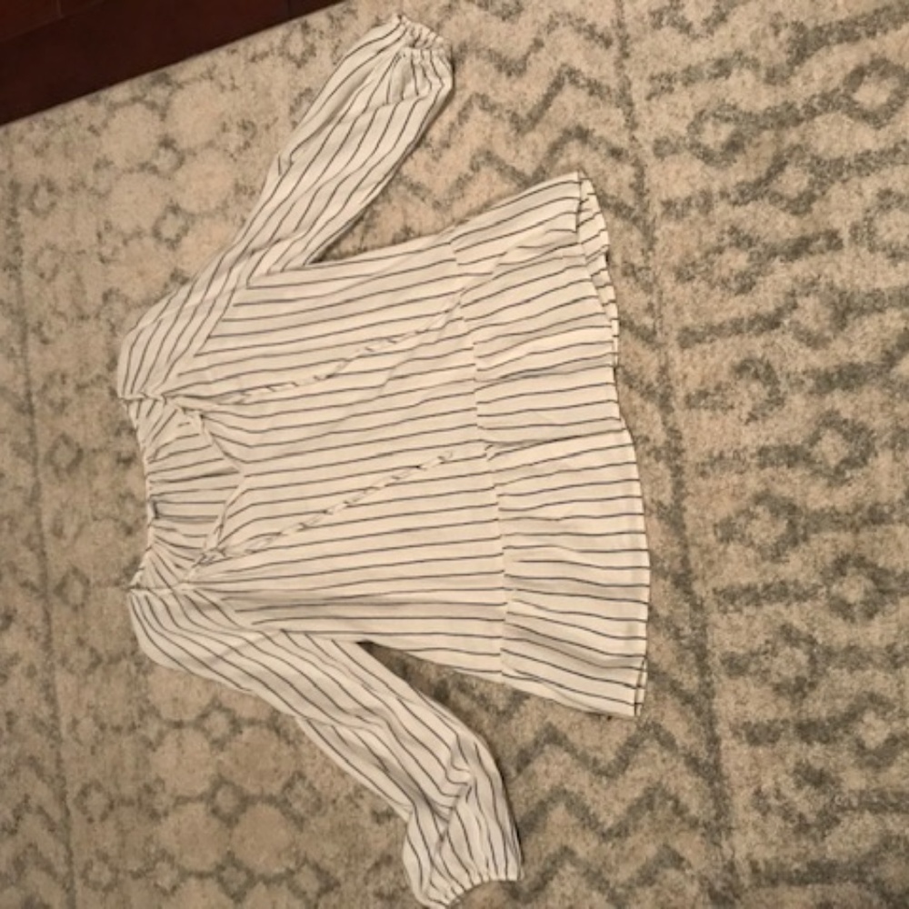 White/Blue Stripped Top
